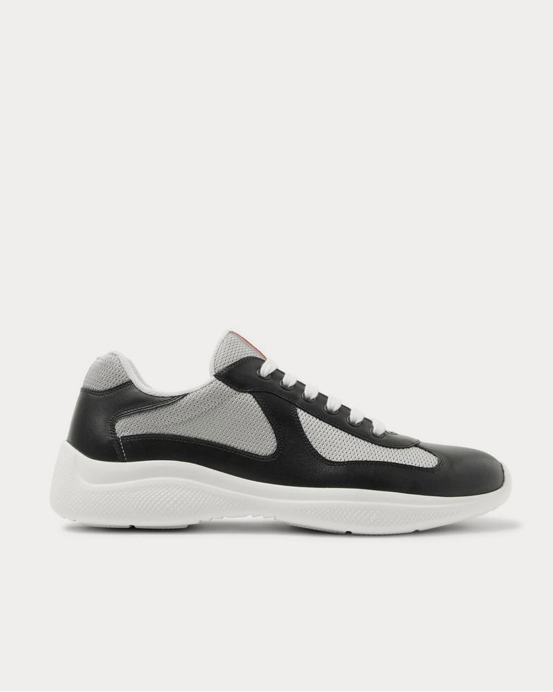 Prada America's Cup Leather and Mesh  Black low top sneakers - 1