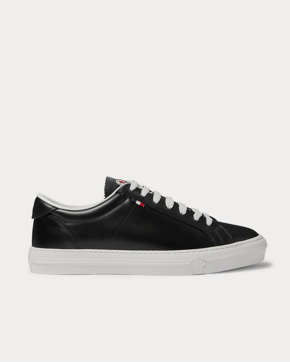 Moncler Monaco Leather  Black low top sneakers - 1