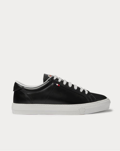 Moncler Monaco Leather  Black low top sneakers