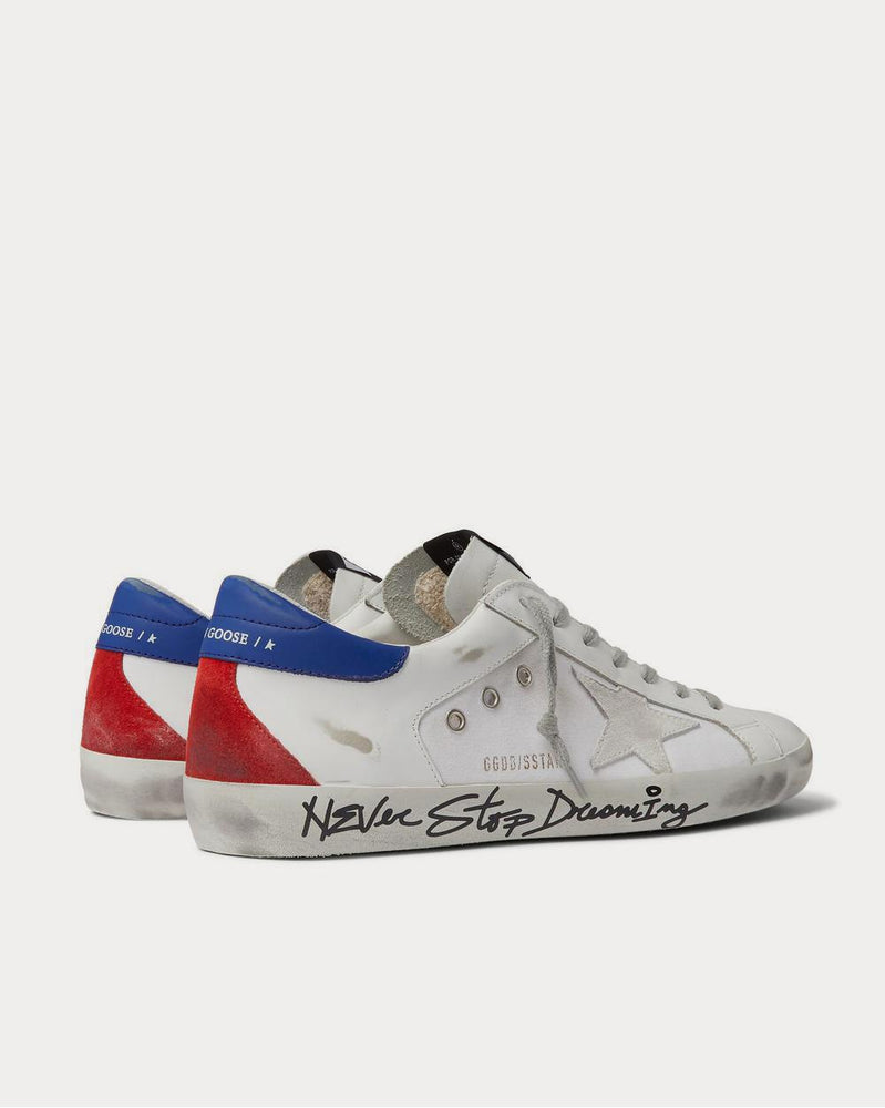 Golden Goose Superstar Distressed Leather, Canvas and Suede  White low top sneakers - 3