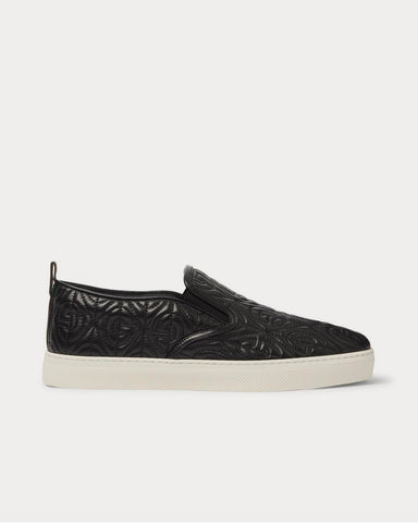 Gucci Dublin Quilted Leather Slip-On  Black slip on sneakers