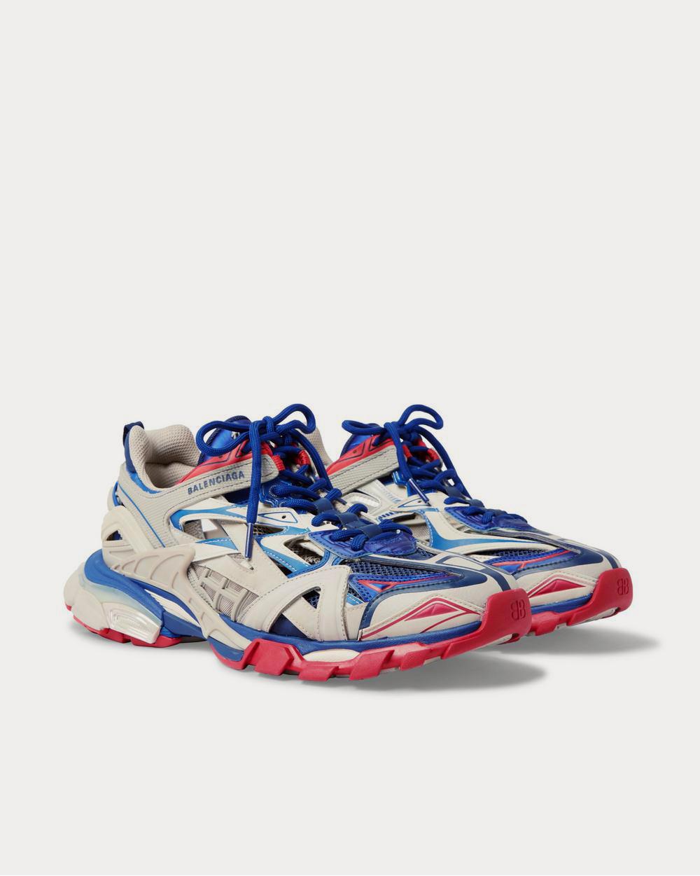 Balenciaga Track.2 Nylon, Mesh and Rubber  Blue low top sneakers - 2