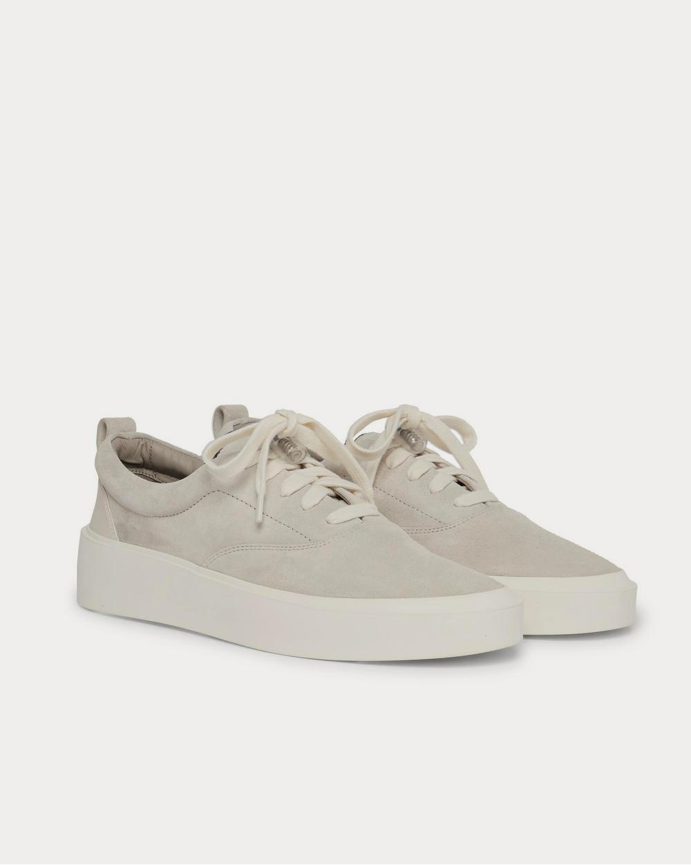 Fear of God 101 Leather-Trimmed Suede  Light gray low top sneakers - 2