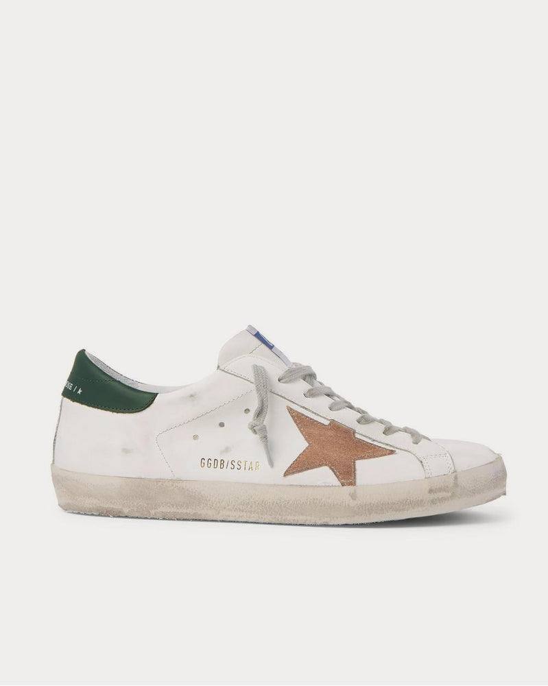 Golden Goose Superstar Distressed Leather and Suede  White low top sneakers - 1