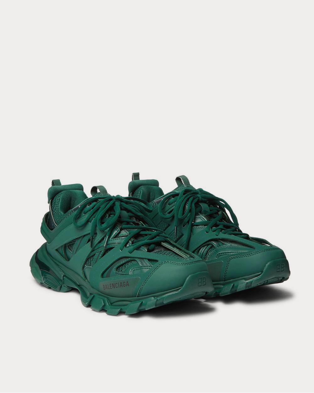 Balenciaga Track Nylon, Mesh and Rubber  Dark green low top sneakers - 2