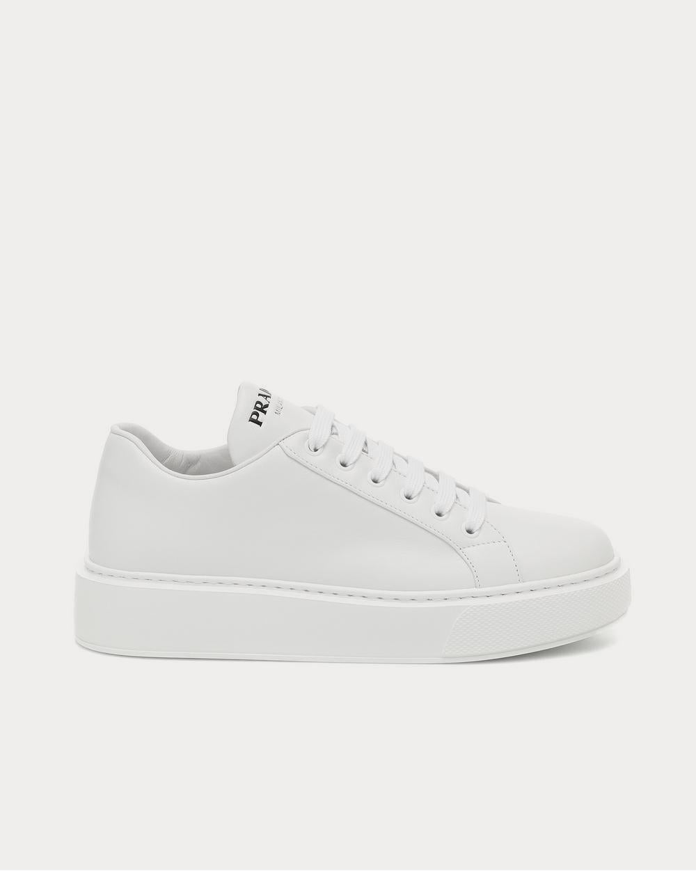 Prada Leather Bianco Low Top Sneakers - 1