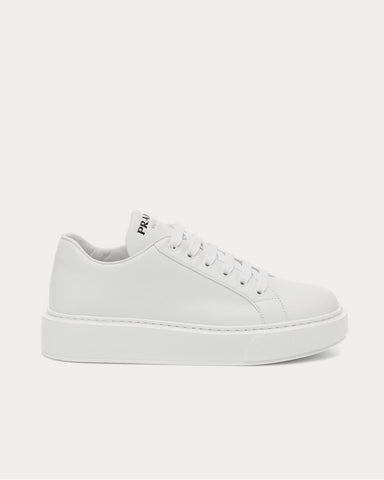 Prada Leather Bianco Low Top Sneakers