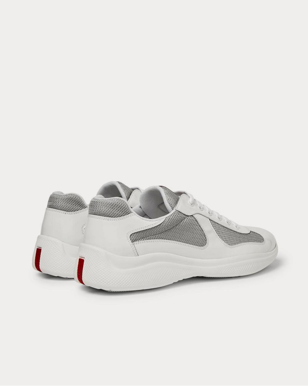 Prada America's Cup Patent-Leather and Mesh  White low top sneakers - 4