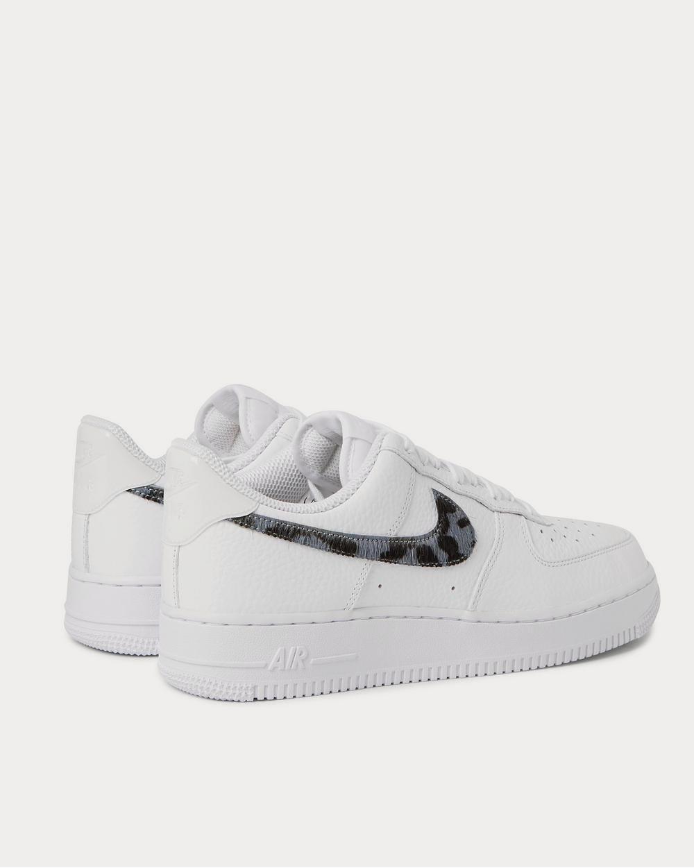 Nike Air Force 1 LV8 Calf Hair and Croc-Effect Full-Grain Leather White Low Top Sneakers - 3