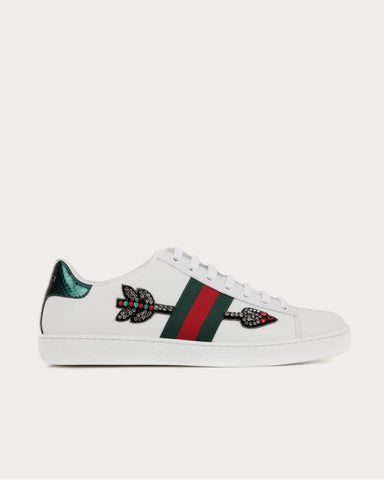 Gucci Ace embellished leather Bianco Low Top Sneakers