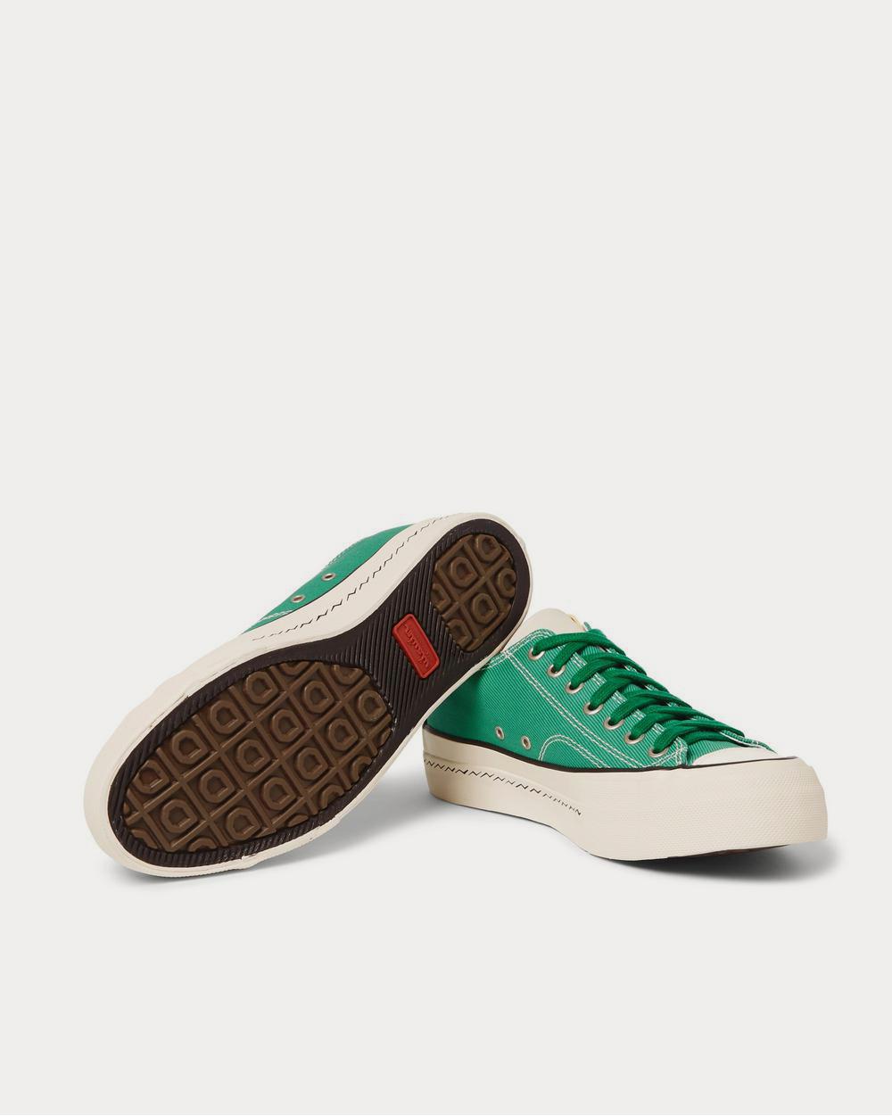 Visvim Skagway Leather-Trimmed Canvas  Green low top sneakers - 3