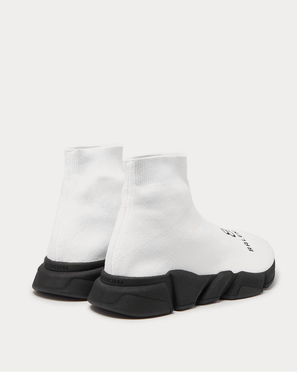 Balenciaga Speed Sock Logo-Print Stretch-Knit Slip-On  White high top sneakers - 4