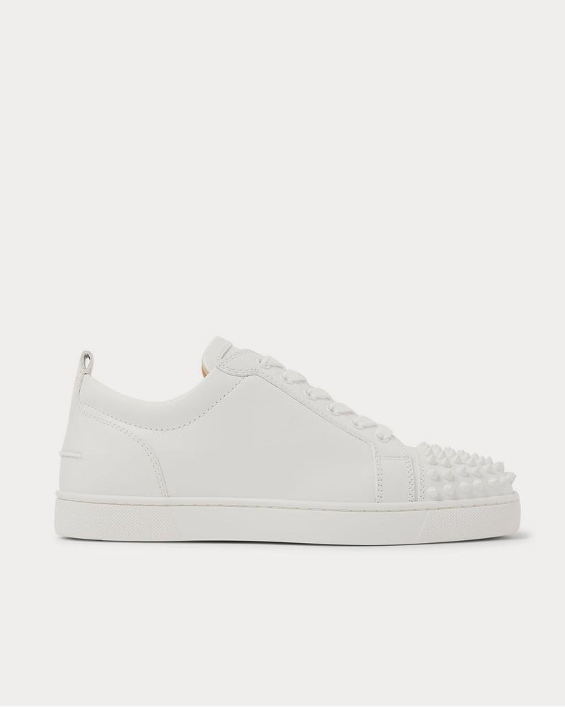 Christian Louboutin Louis Junior Spikes Cap-Toe Leather  White low top sneakers - 1