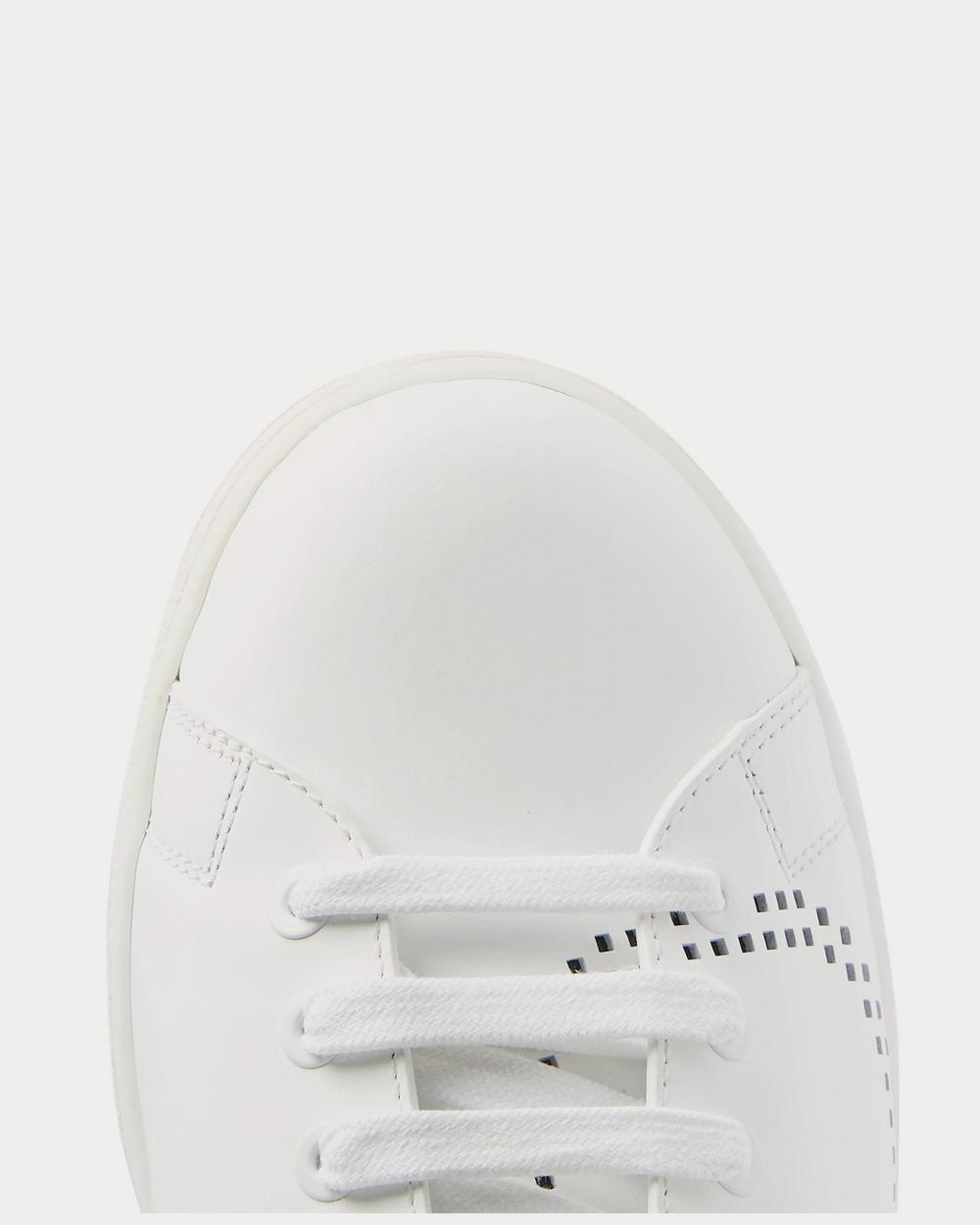 Valentino Net Perforated Leather  White low top sneakers - 5