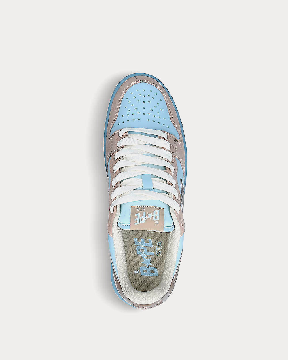 A Bathing APE BAPE STA Abstract-Print Pale Blue Low Top Sneakers - 2