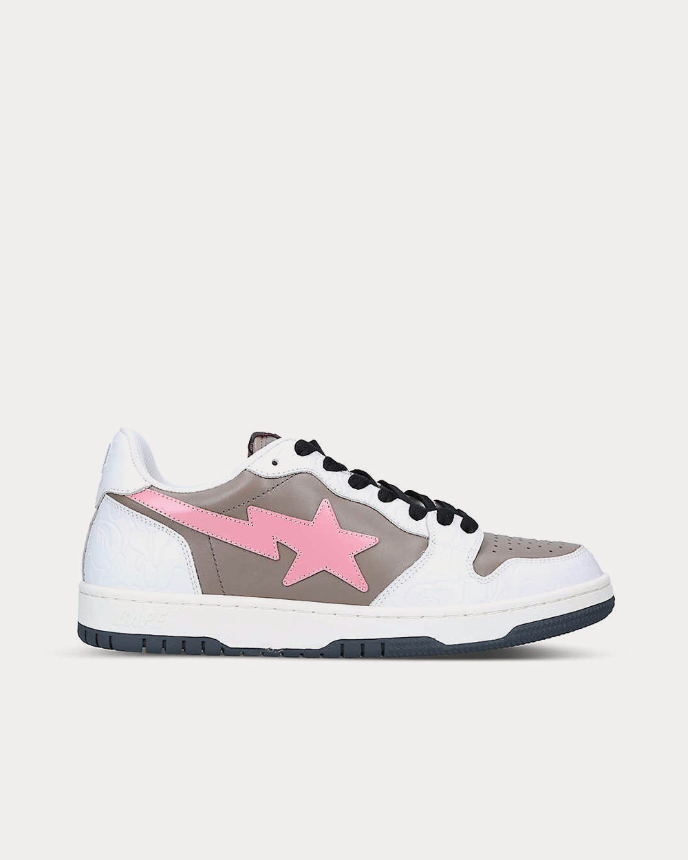 A Bathing APE BAPE STA Abstract-Print Pink Low Top Sneakers - 1