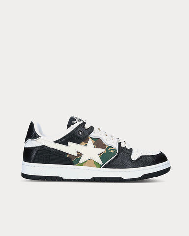 A Bathing APE BAPE SK8 STA Black / Camo Low Top Sneakers