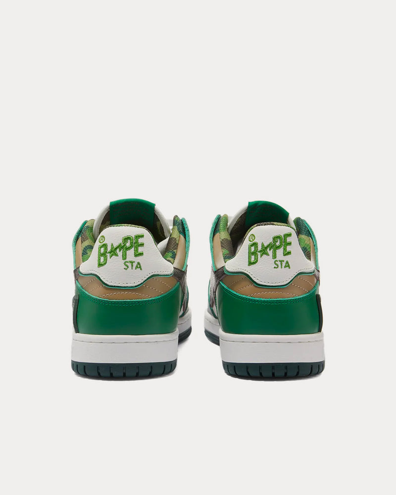 A Bathing APE SK8 Sta ABC Camo Green Low Top Sneakers - 4