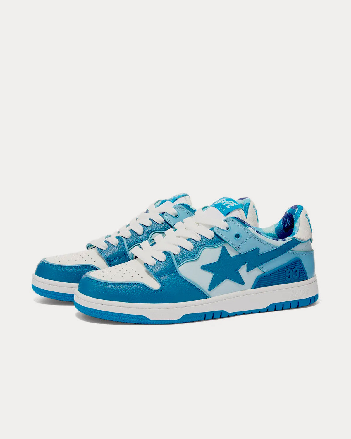 A Bathing APE BAPE Sta ABC Camo Blue Low Top Sneakers - 3