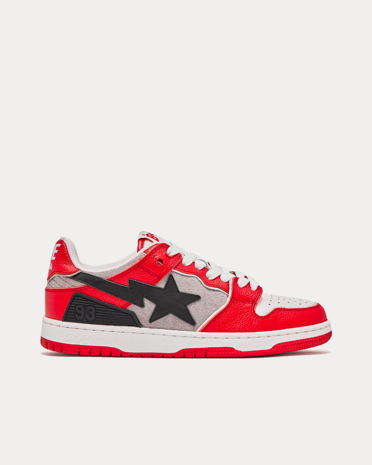 A Bathing APE SK8 STA M1 Red Low Top Sneakers - 1