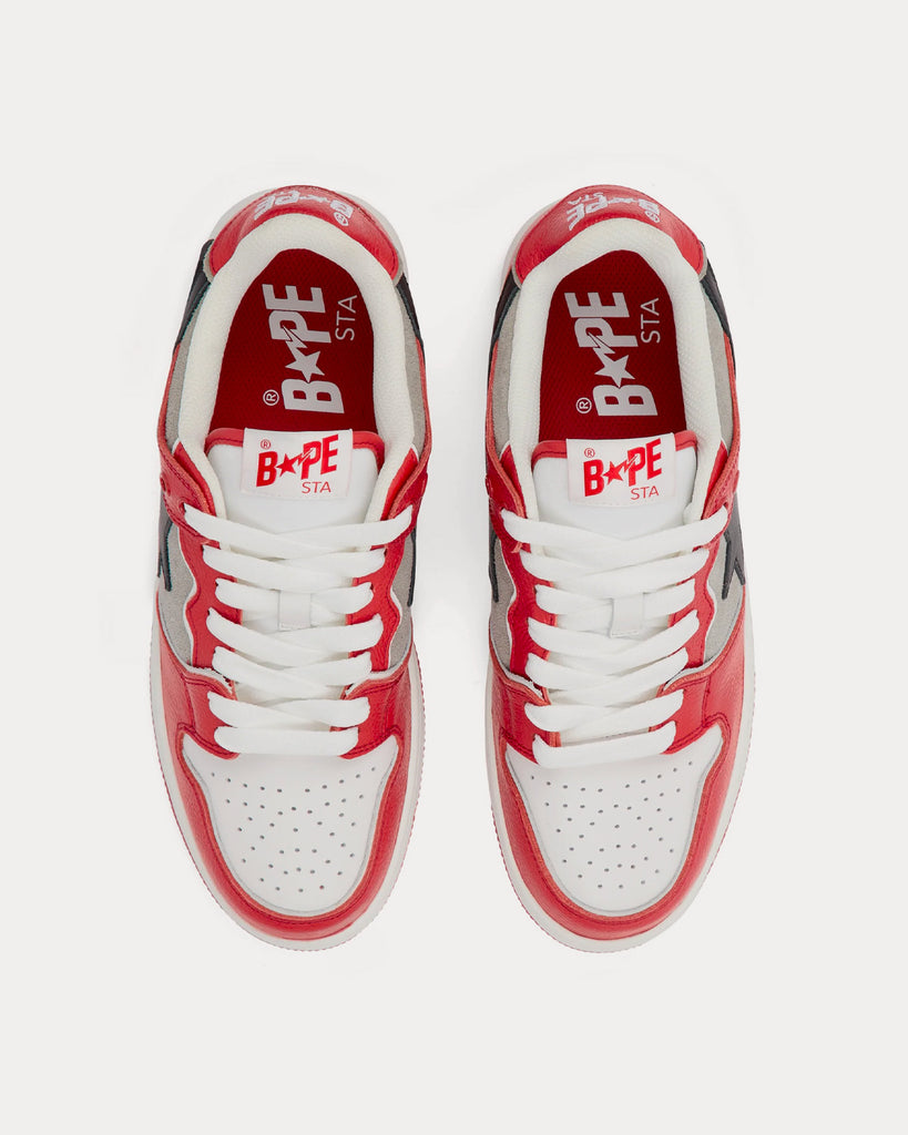 A Bathing APE SK8 STA M1 Red Low Top Sneakers - Sneak in Peace