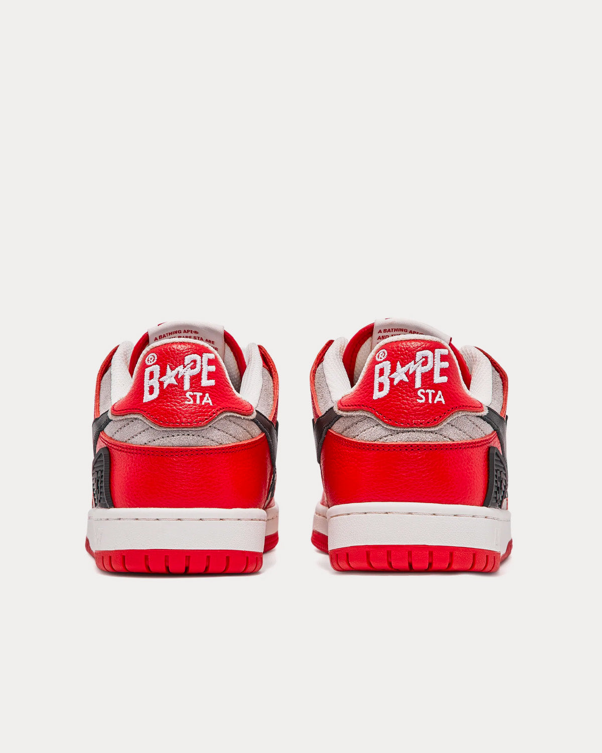 A Bathing APE SK8 STA M1 Red Low Top Sneakers - 4