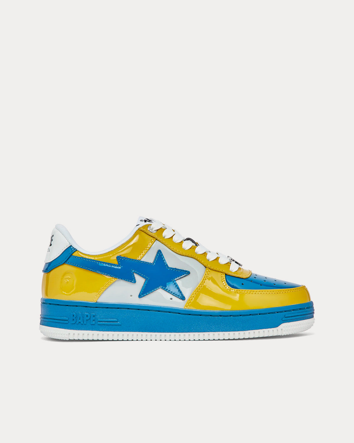 A Bathing APE - BAPE Sta Yellow / Blue / White Low Top Sneakers