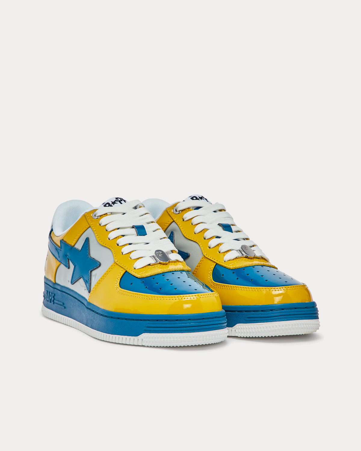 A Bathing APE - BAPE Sta Yellow / Blue / White Low Top Sneakers