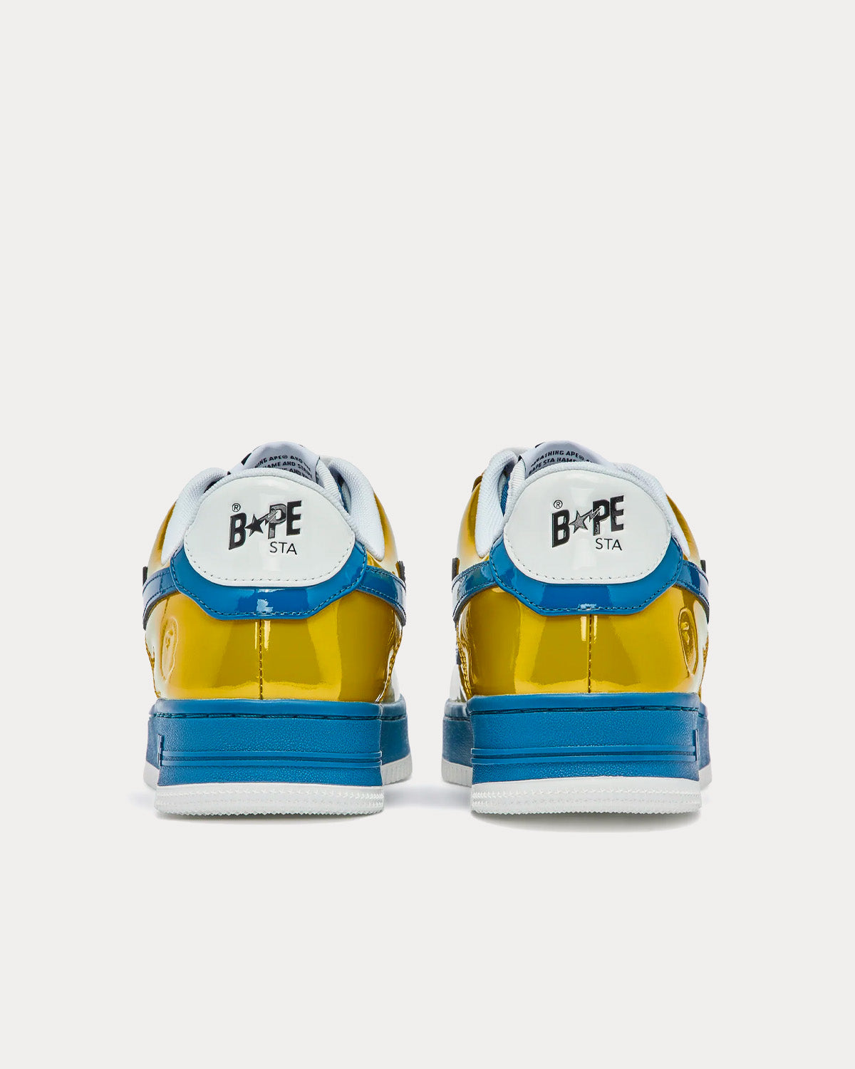 A Bathing APE - BAPE Sta Yellow / Blue / White Low Top Sneakers