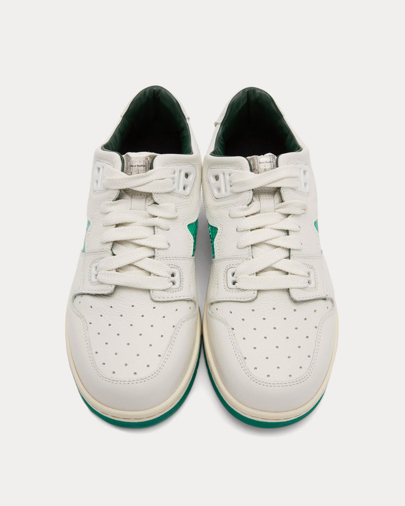 Acne Studios White / Green Low Top Sneakers - 2