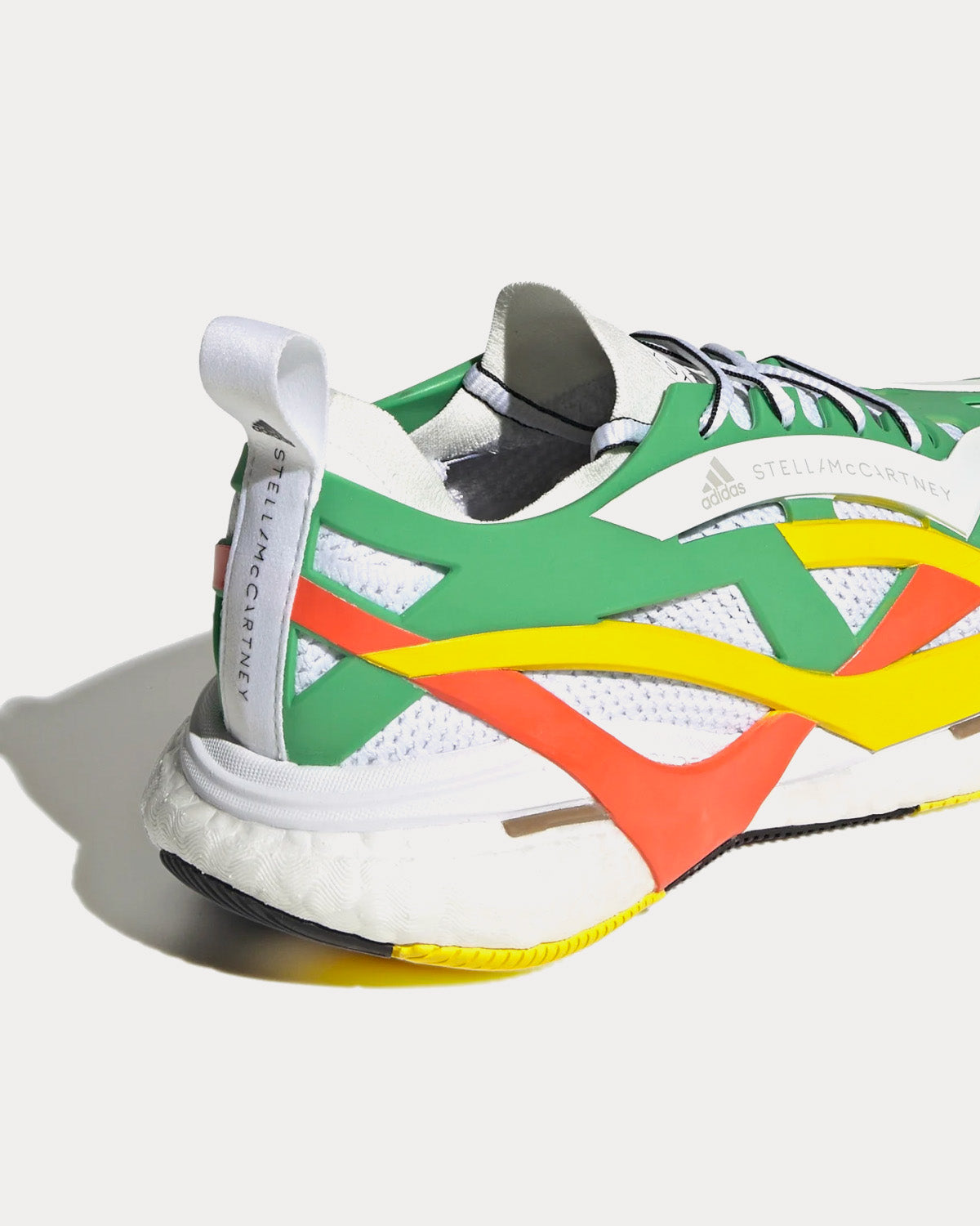 Adidas X Stella McCartney - Solarglide Green / Cloud White / Semi Impact Orange Running Shoes