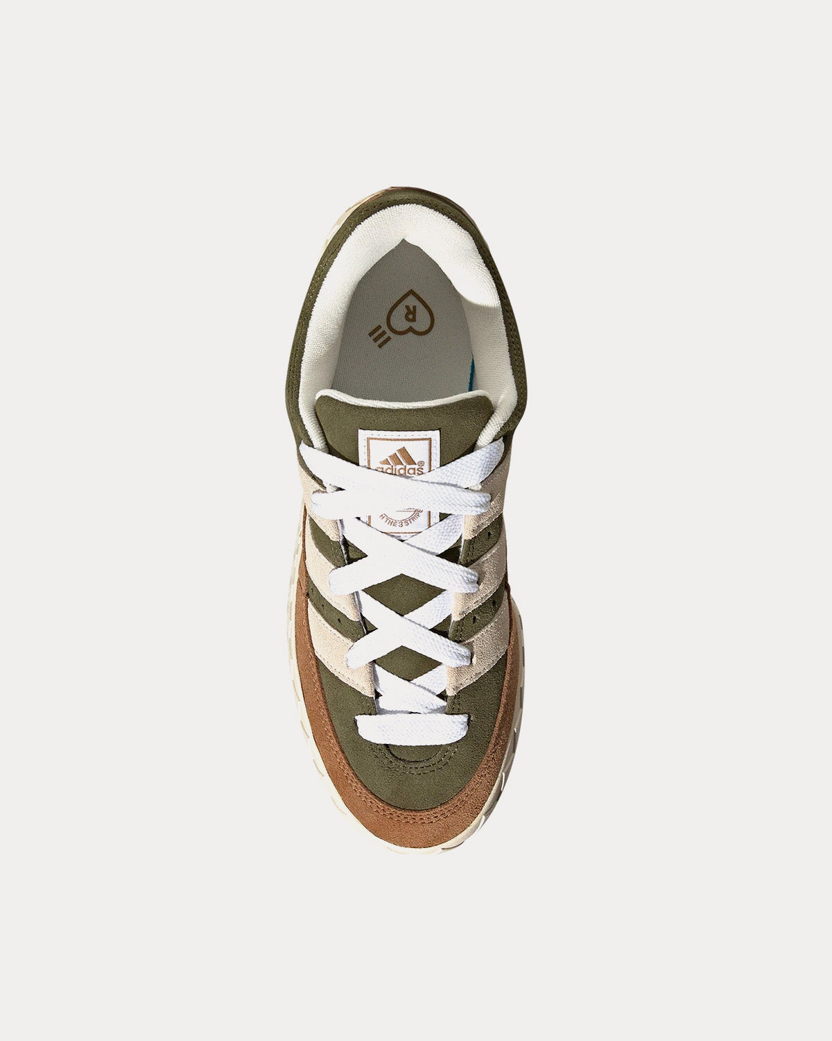 Adidas x Human Made Adimatic Dust Green / Cream White / Brown Desert Low Top Sneakers - 2