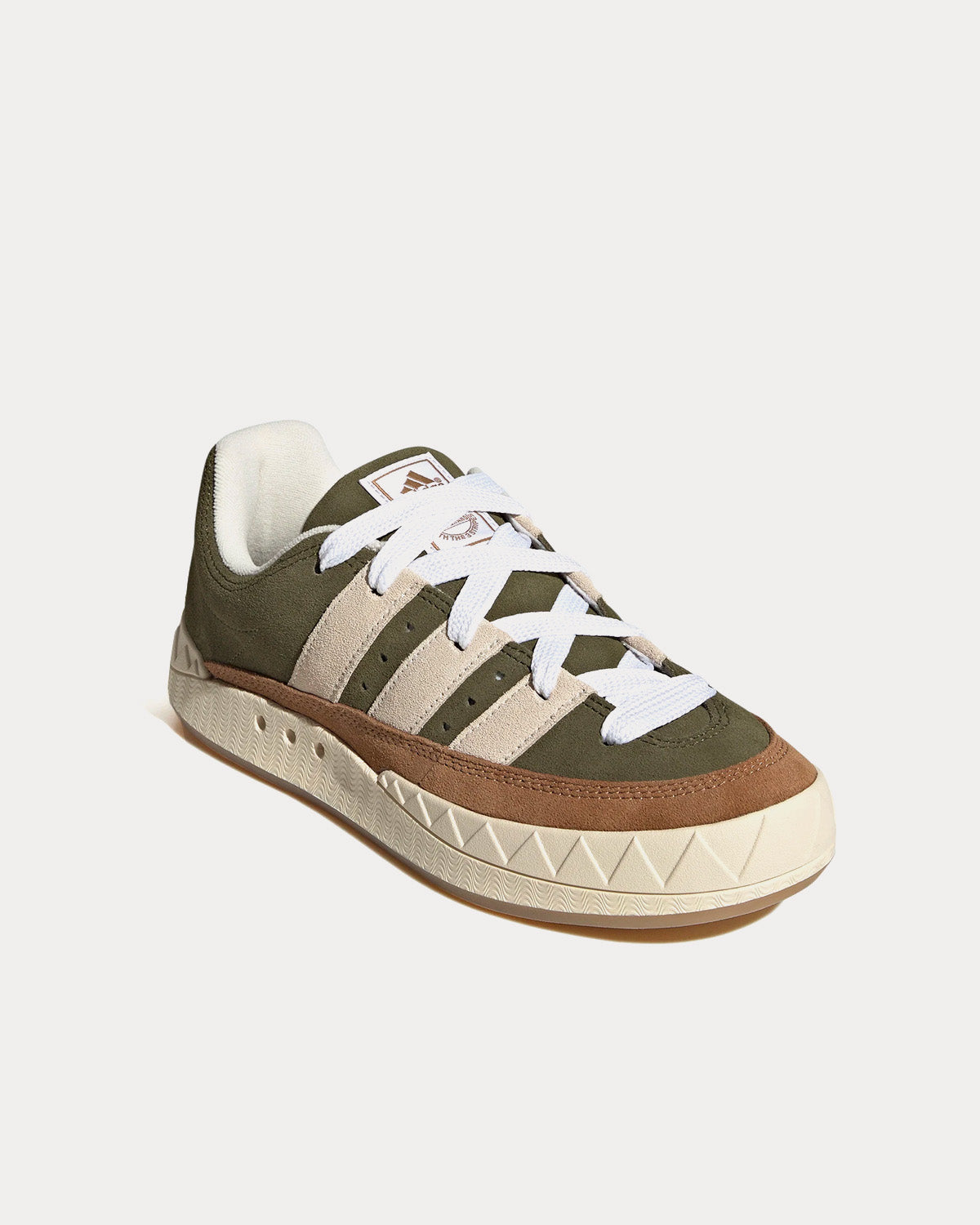 Adidas x Human Made Adimatic Dust Green / Cream White / Brown Desert Low Top Sneakers - 3