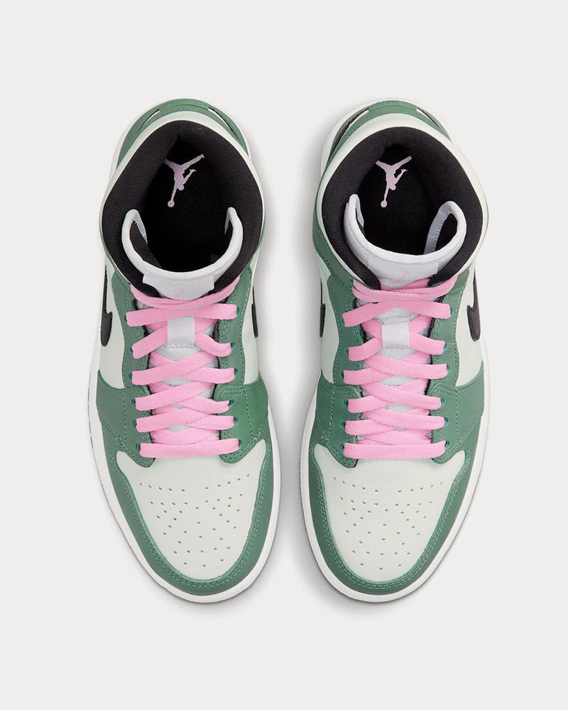 Jordan Air Jordan 1 Mid SE Dutch Green / Black / Pink High Top Sneakers - 3