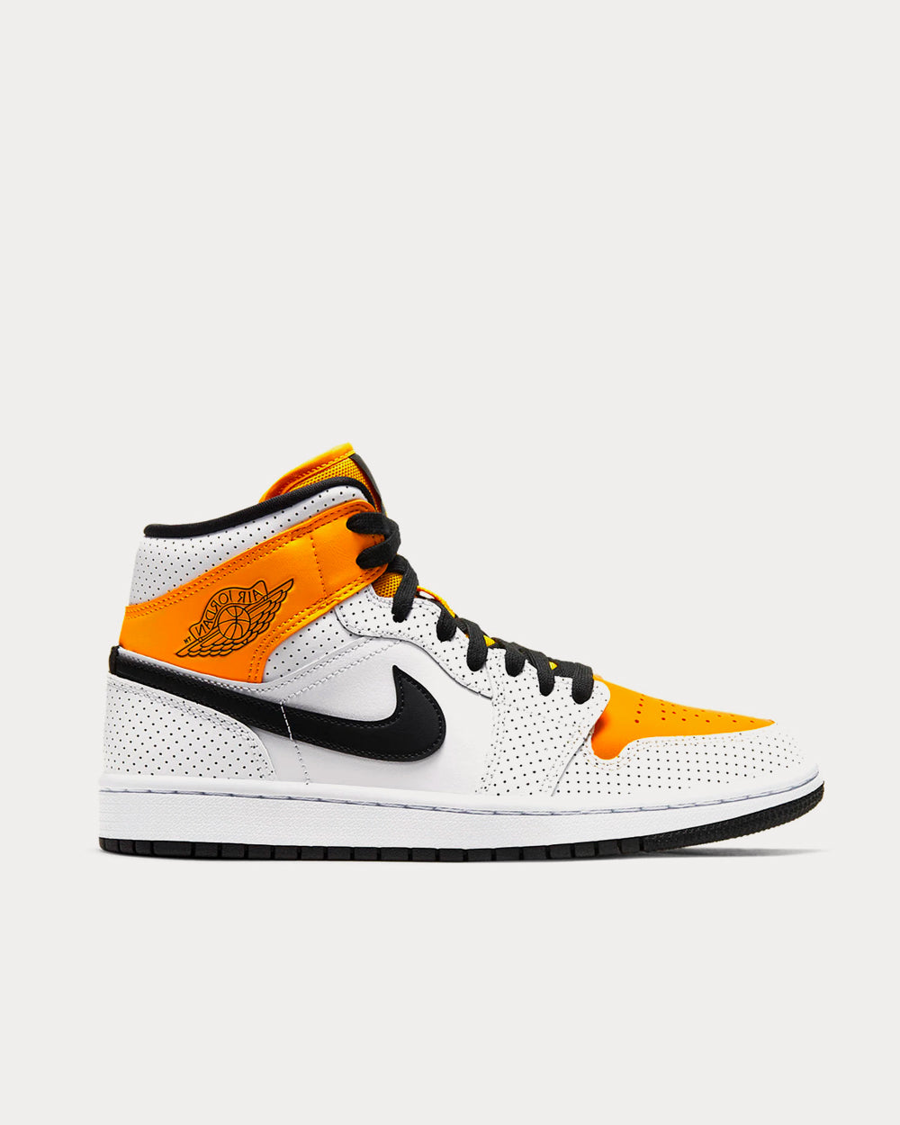 Jordan Air Jordan 1 Mid W White, Black & Gold High Top Sneakers - 1