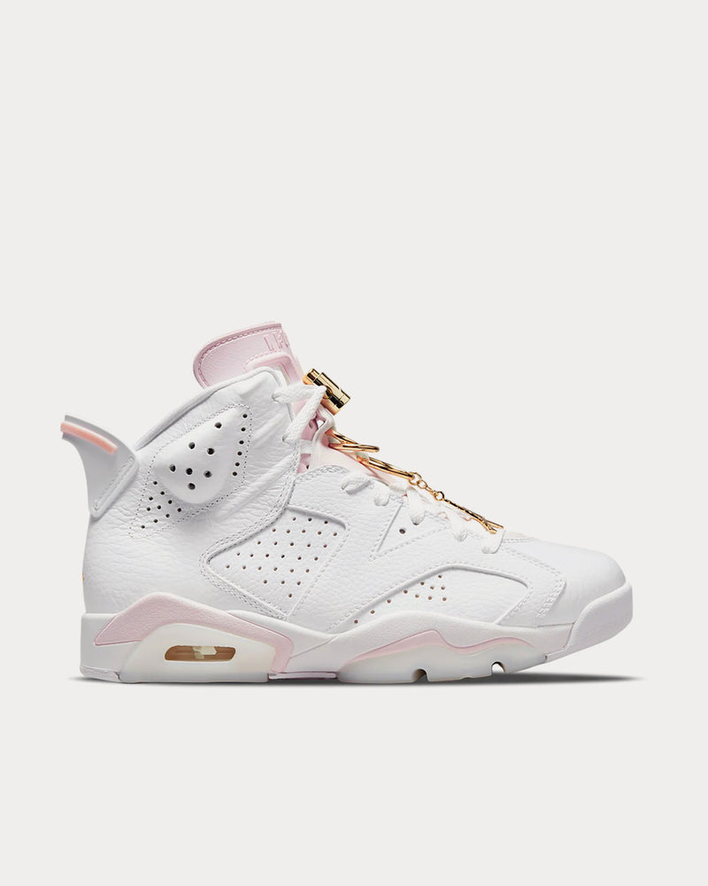 Jordan Air Jordan 6 Retro White / Gold / Sail High Top Sneakers - 1