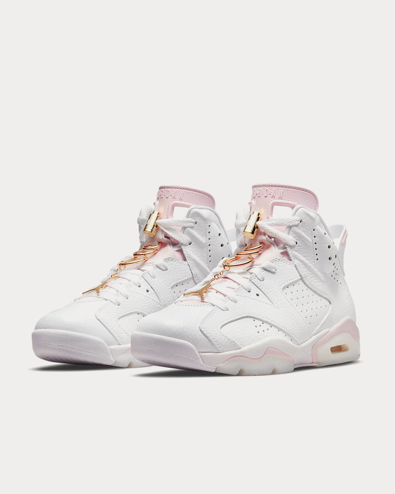 Jordan Air Jordan 6 Retro White / Gold / Sail High Top Sneakers - 2