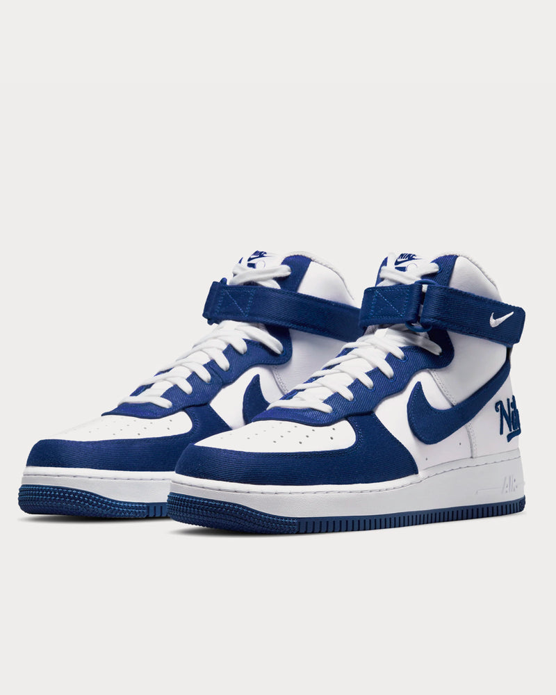 Nike Air Force 1 High '07 Emb White / Blue Rush High Top Sneakers - 2