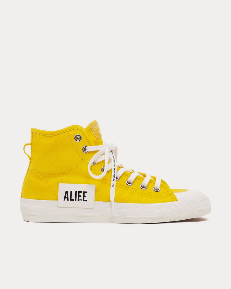 Adidas x Alife Nizza Yellow High Top Sneakers - 1