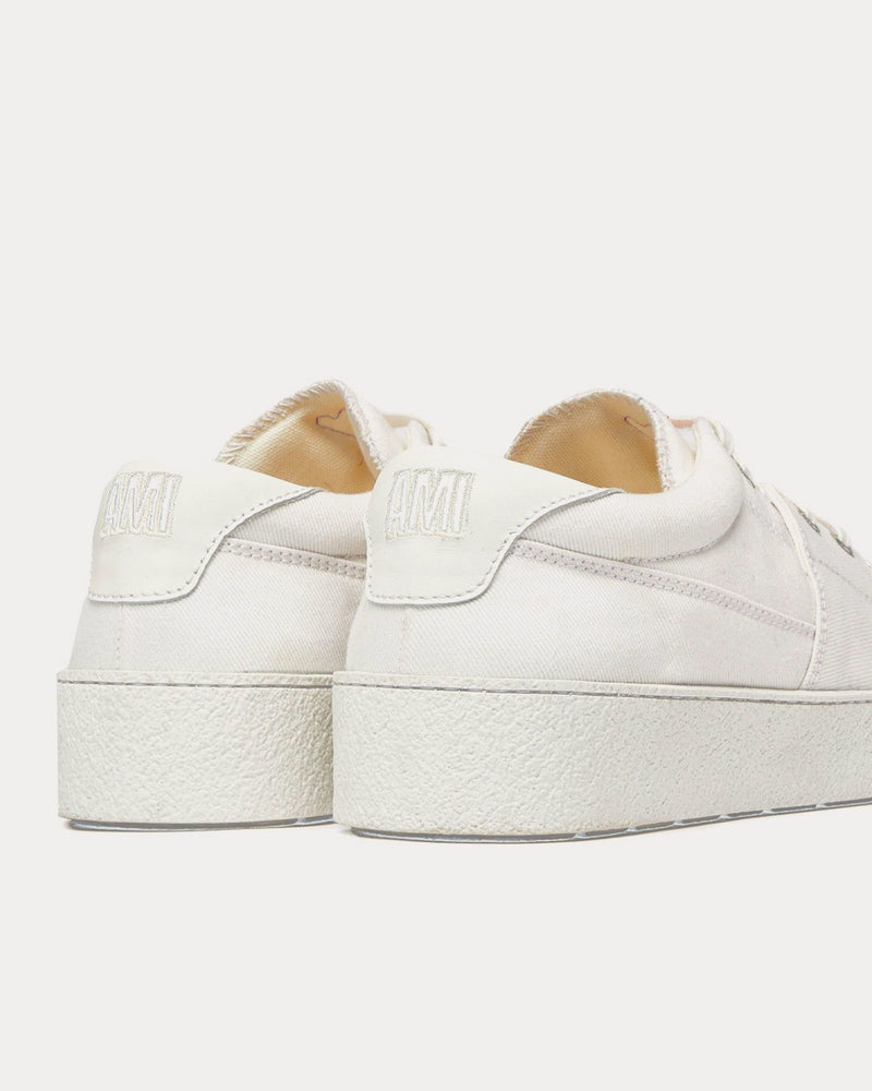 AMI Ami De Coeur Denim White Low Top Sneakers - 3