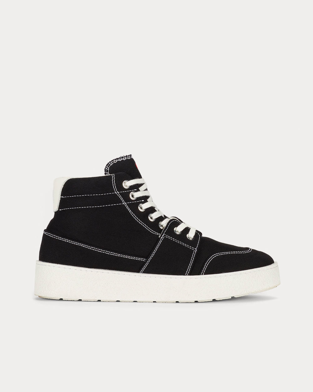 AMI Ami de Coeur Denim Black High Top Sneakers - 1