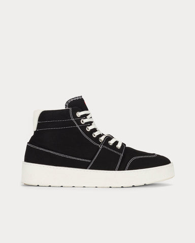 AMI Ami de Coeur Denim Black High Top Sneakers