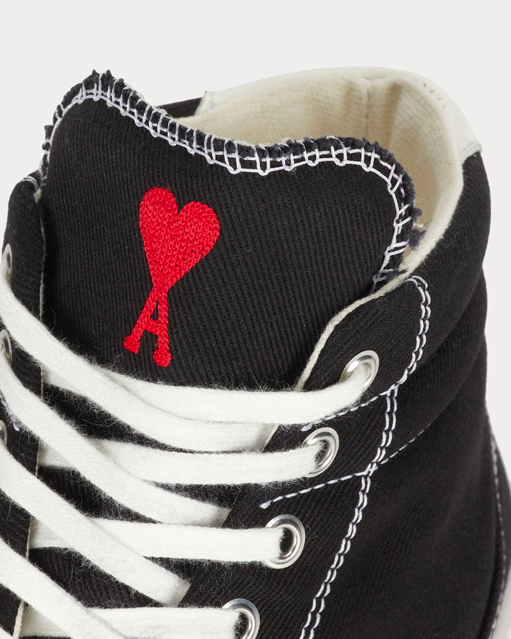 AMI Ami de Coeur Denim Black High Top Sneakers - 4