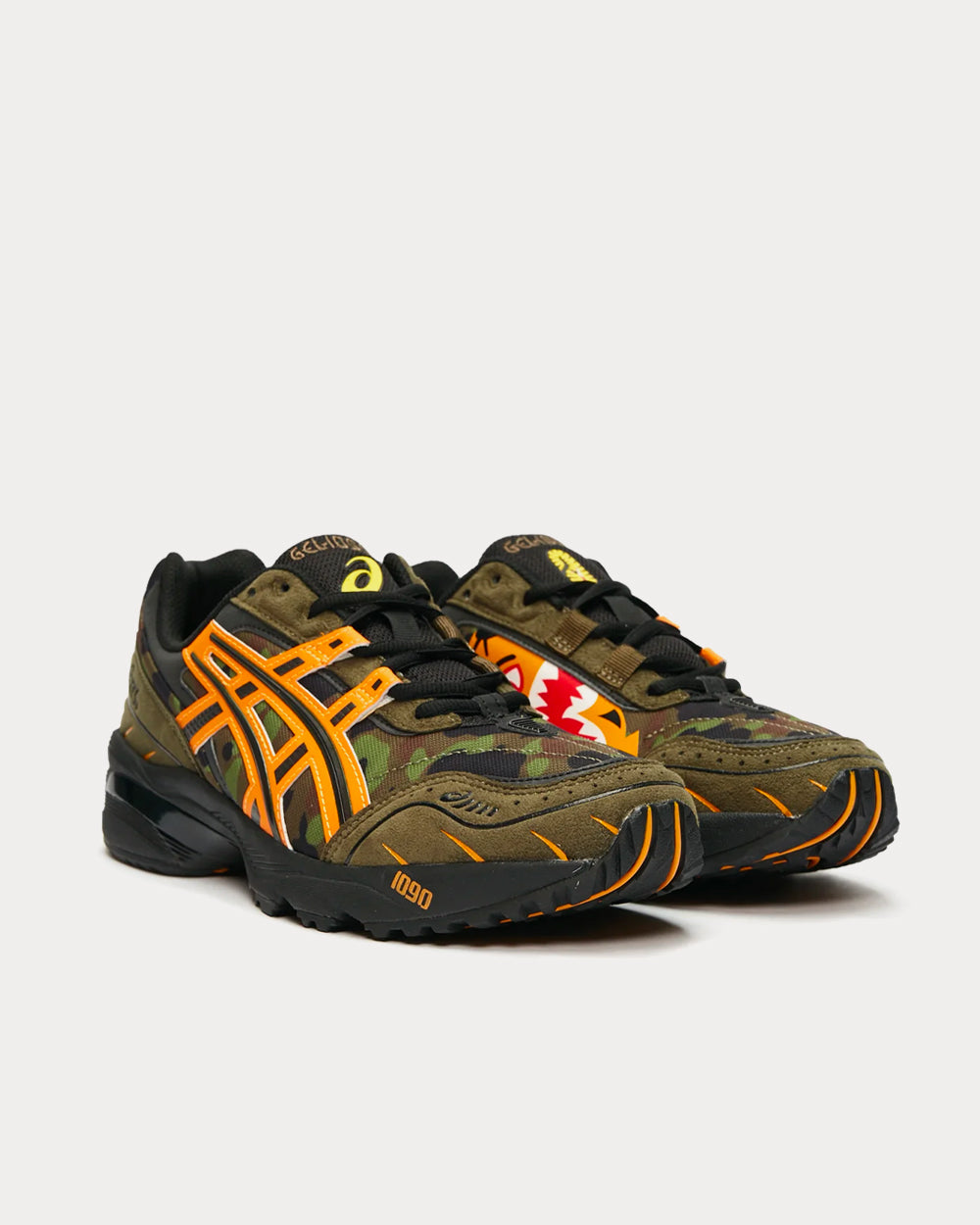 Asics GEL-1090 x Bape Aloe / Bengal Orange Low Top Sneakers - 3