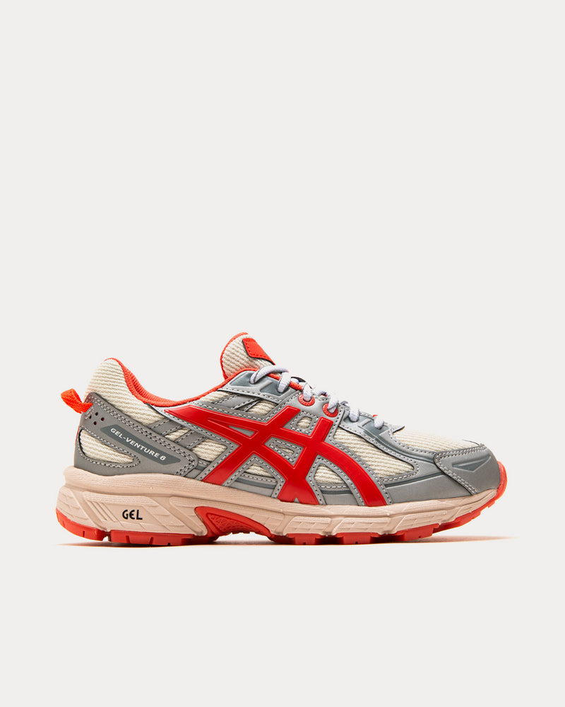 Asics x Kirsh Gel-Venture 6 Cream / Red Low Top Sneakers - 1