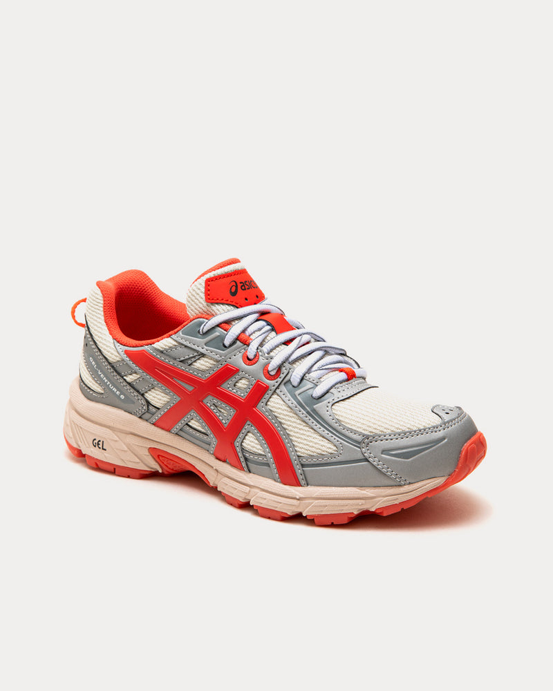 Asics x Kirsh Gel-Venture 6 Cream / Red Low Top Sneakers - 2