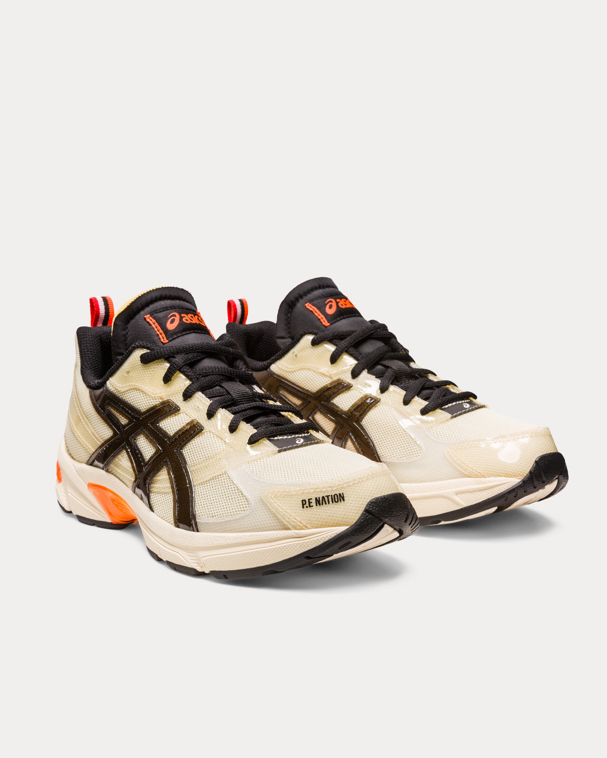 Asics x P.E Nation GEL 1130 Cream Black Running Shoes Sneak in Peace