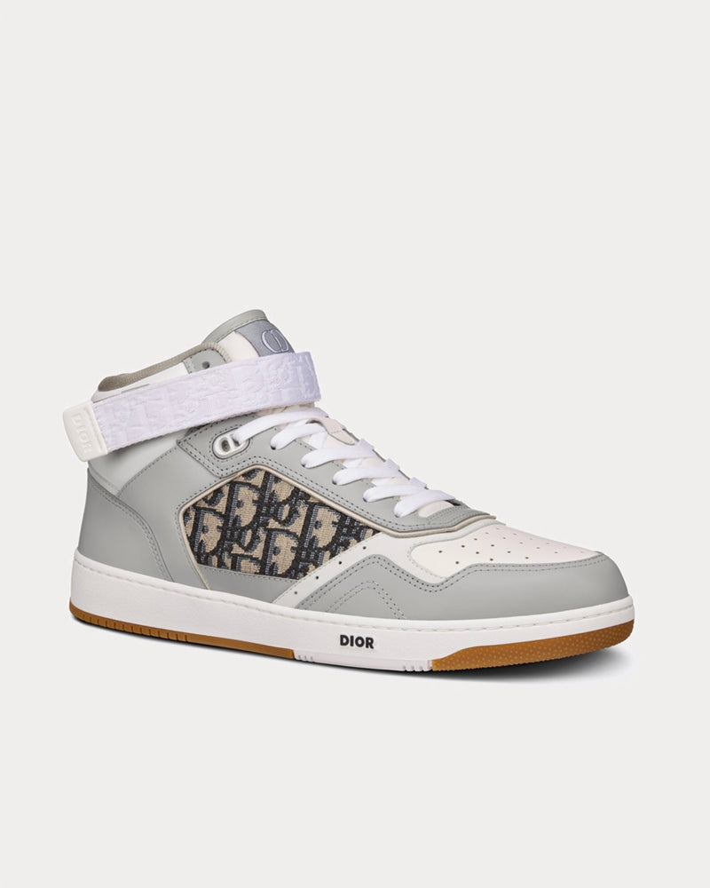 Dior B27 Grey & White High Top Sneakers - 2