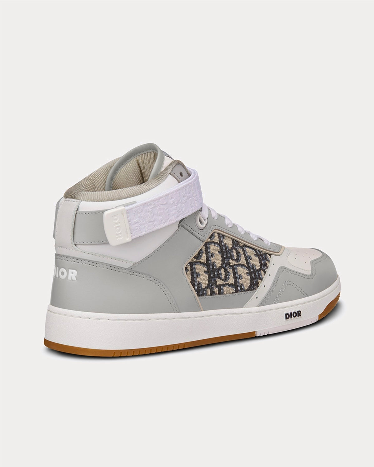 Dior B27 Grey & White High Top Sneakers - 3