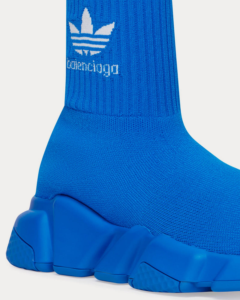 Balenciaga x Adidas Speed Knit Blue High Top Sneakers - 6